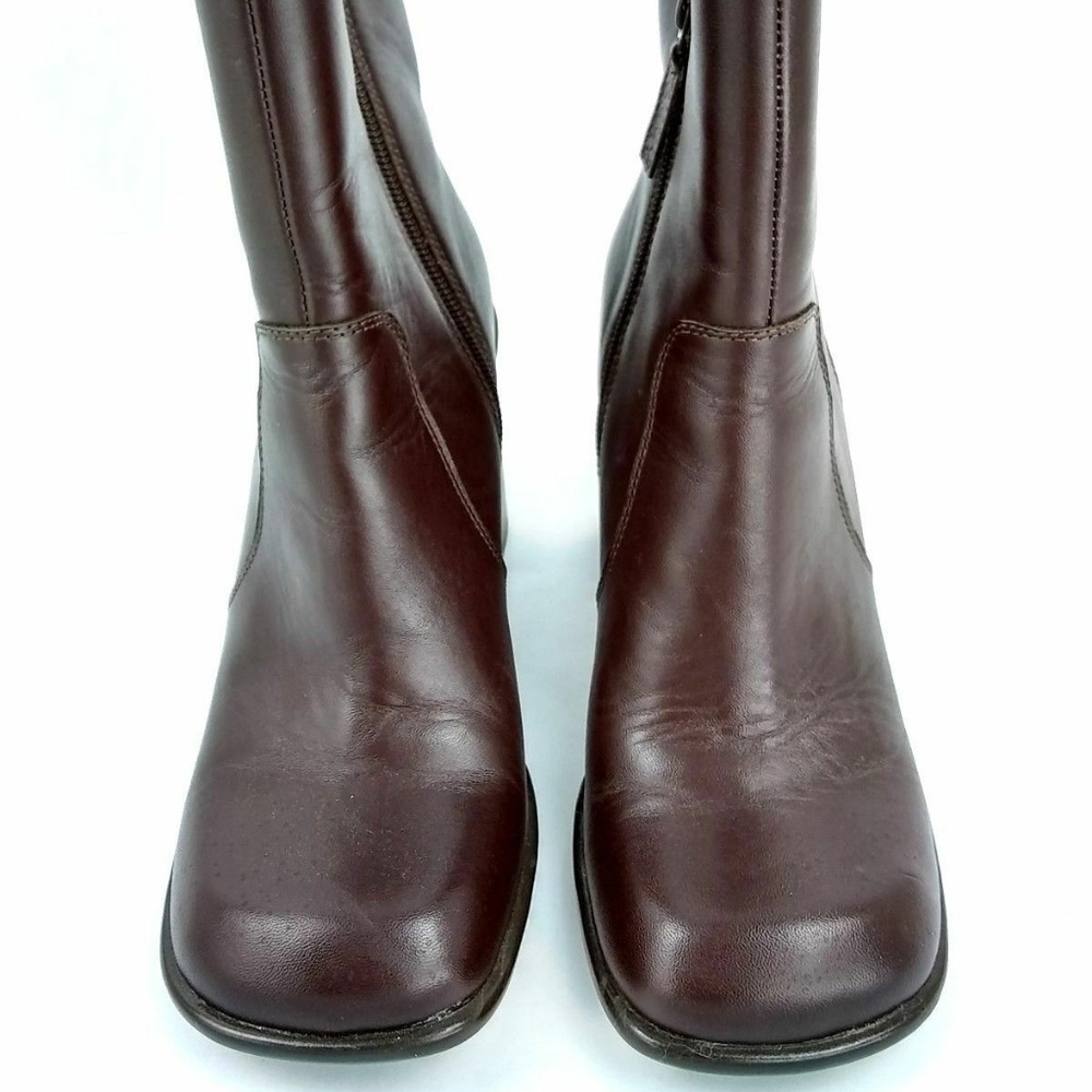 Tommy Hilfiger Brown Leather Gracie Low Boots 7.5 - Picture 2 of 8